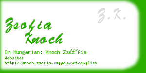 zsofia knoch business card